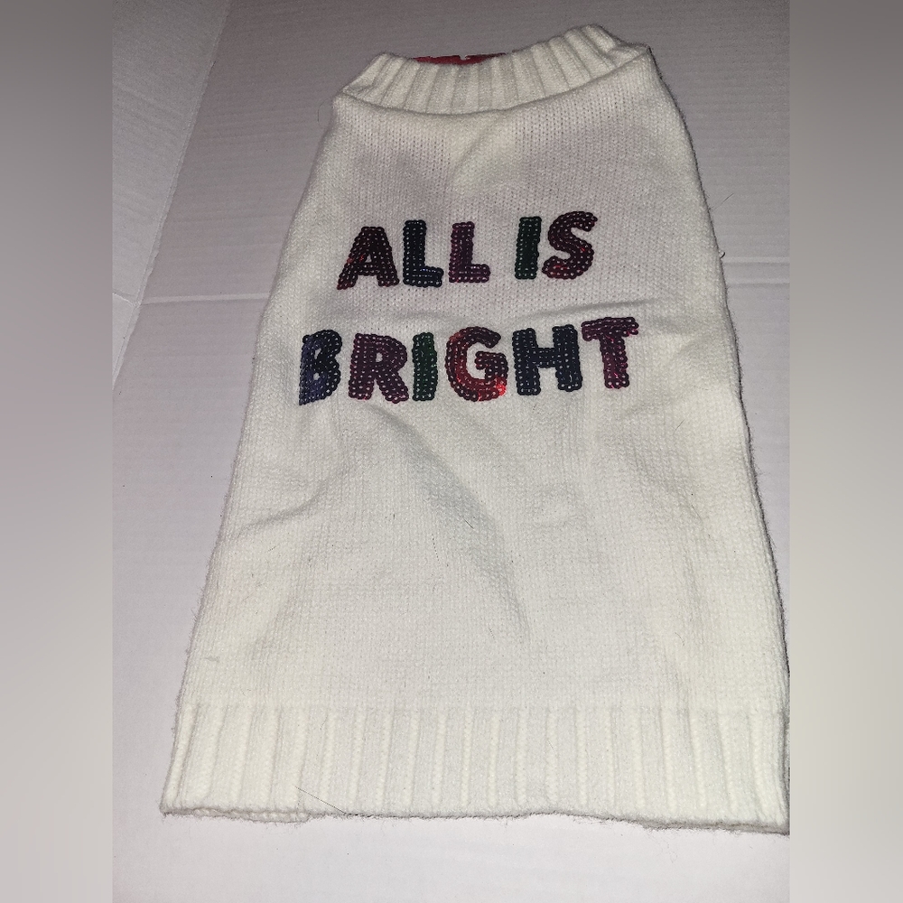 Wondershop "All is Bright" Dog Sweater. Size Small. Brand New.